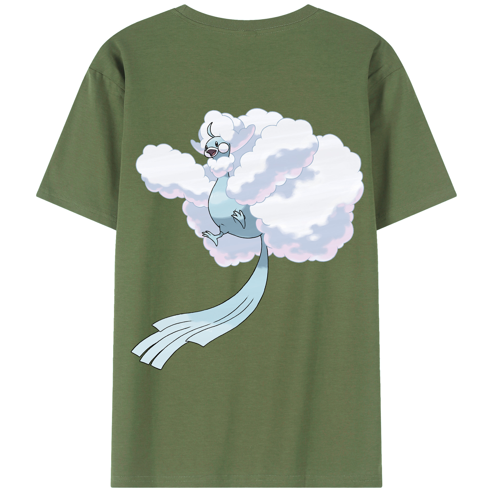 （画像用） ポケットモンスター Pokémon 綿100％ メンズ半袖Tシャツ（バックプリント） 通気性